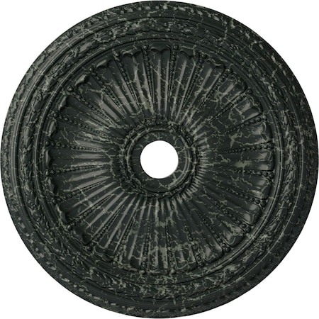 Ekena Millwork Viceroy Medallion (Canopies up to 4 7/8"), 35 1/8"OD x 4 7/8"ID x 2 1/2"P, Painted Turtle Crackle CM35VIPTC